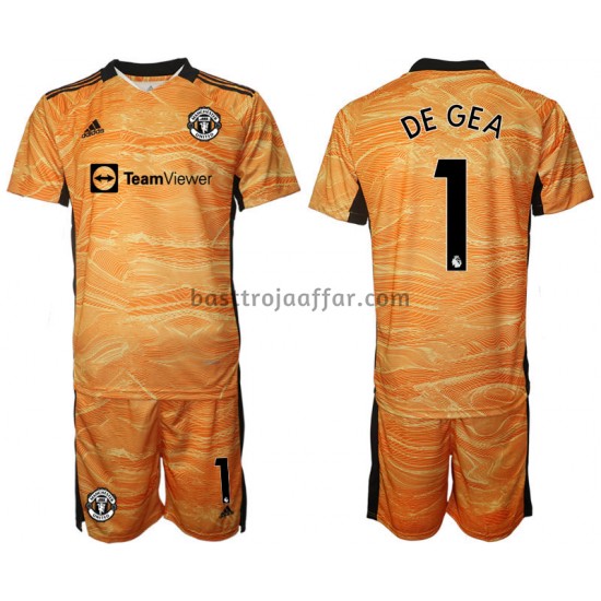 Manchester United David de Gea 1 Målvakt Barn Hemma Fotbollströja 2021-2022 Kortärmad