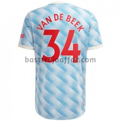 Manchester United Donny Van De Beek 34 Borta Fotbollströja 2021-2022 Kortärmad