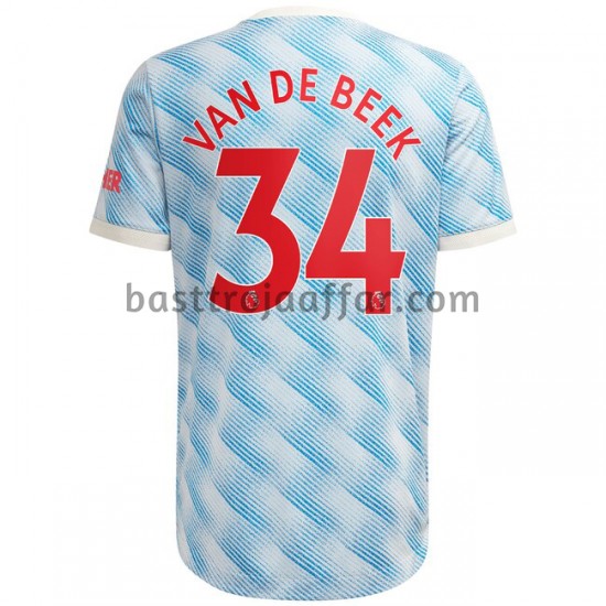 Manchester United Donny Van De Beek 34 Borta Fotbollströja 2021-2022 Kortärmad