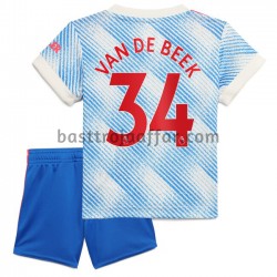 Manchester United Donny Van De Beek 34 Barn Borta Fotbollströja 2021-2022 Kortärmad