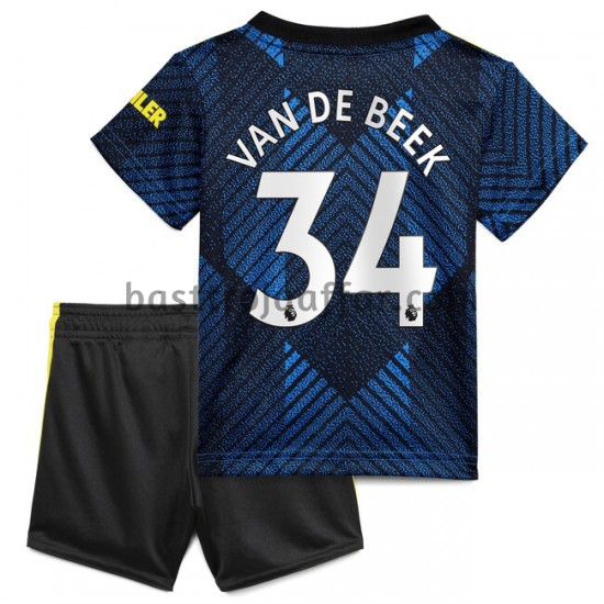 Manchester United Donny van de Beek 34 Barn Tredje Fotbollströja 2021-2022 Kortärmad