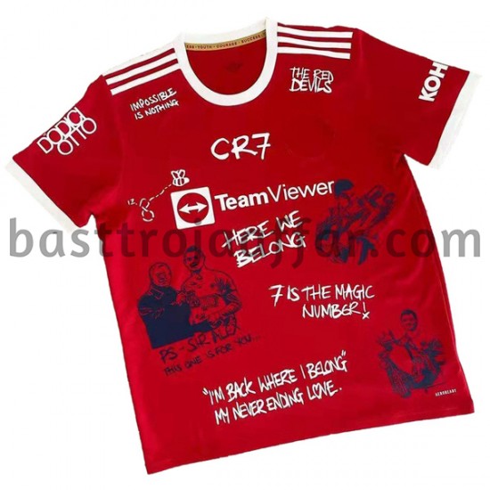 Manchester United Graffiti Hemma Fotbollströja 2021-2022 Kortärmad