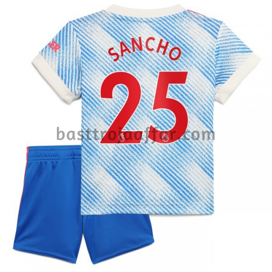 Manchester United Jadon Sancho 25 Barn Borta Fotbollströja 2021-2022 Kortärmad