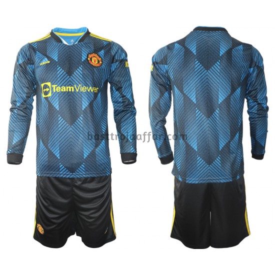 Manchester United Barn Tredje Fotbollströja 2021-2022 Långärmad