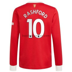 Manchester United Marcus Rashford 10 Hemma Fotbollströja 2021-2022 Långärmad Manchester United Marcus Rashford 10 Hemma Fotbollströja 2021-2022 Långärmad