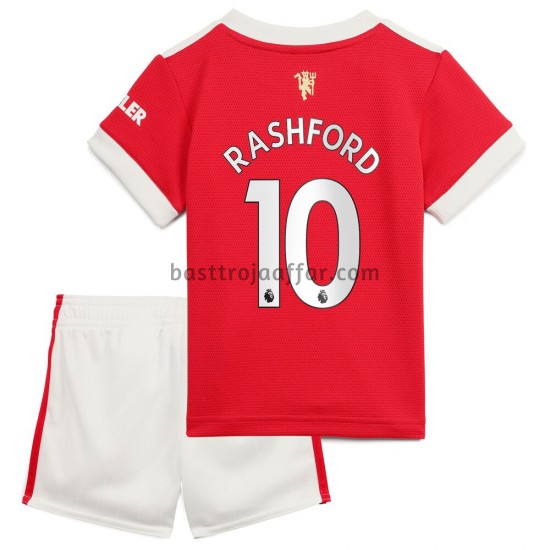 Manchester United Marcus Rashford 10 Barn Hemma Fotbollströja 2021-2022 Kortärmad