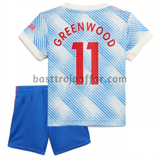 Manchester United Mason Greenwood 11 Barn Borta Fotbollströja 2021-2022 Kortärmad