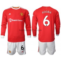 Manchester United Paul Pogba 6 Barn Hemma Fotbollströja 2021-2022 Långärmad Manchester United Paul Pogba 6 Barn Hemma Fotbollströja 2021-2022 Långärmad