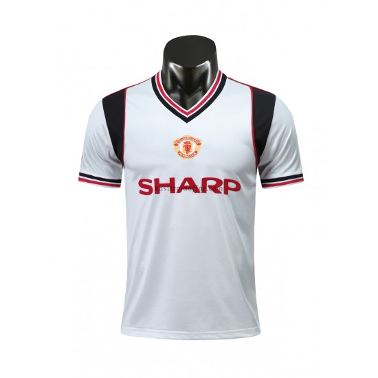 Manchester United Retro Borta Fotbollströja 1985 Kortärmad