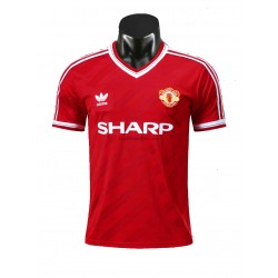 Manchester United Retro Hemma Fotbollströja 1986 Kortärmad