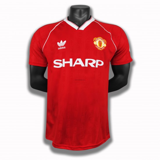 Manchester United Retro Hemma Fotbollströja 1988 Kortärmad