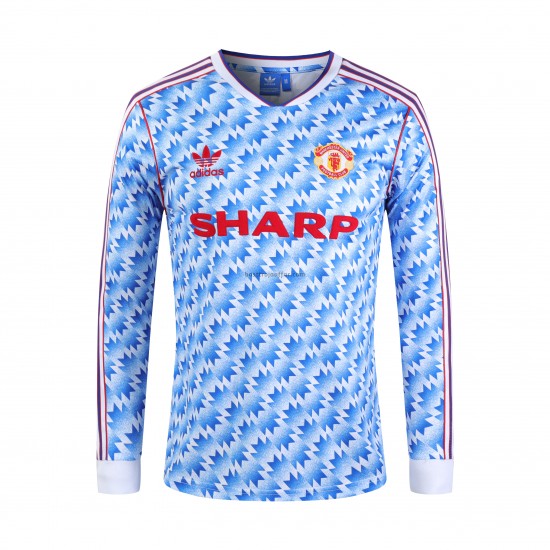 Manchester United Retro Hemma Fotbollströja 1992 Långärmad