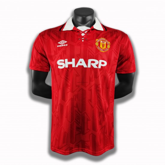 Manchester United Retro Hemma Fotbollströja 1994 Kortärmad