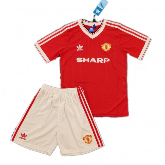 Manchester United Retro Barn-Hemma Fotbollströja 1984 Kortärmad