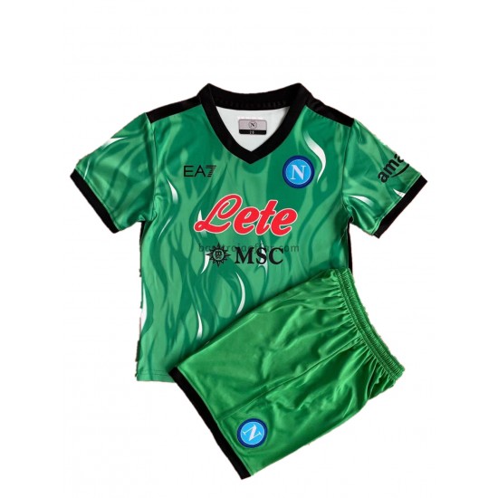 SSC Napoli Målvakt Barn Hemma Fotbollströja 2021-2022 Kortärmad