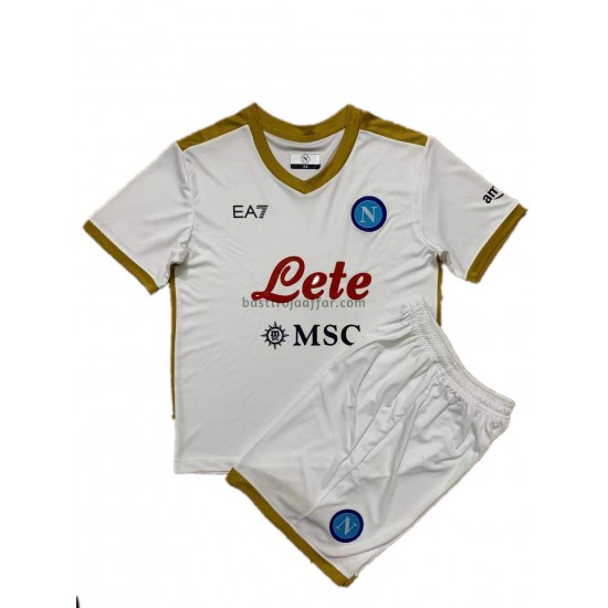 SSC Napoli Barn Borta Fotbollströja 2021-2022 Kortärmad