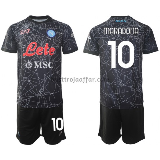 SSC Napoli Diego Maradona 10 Special Barn Hemma Fotbollströja 2021-2022 Kortärmad