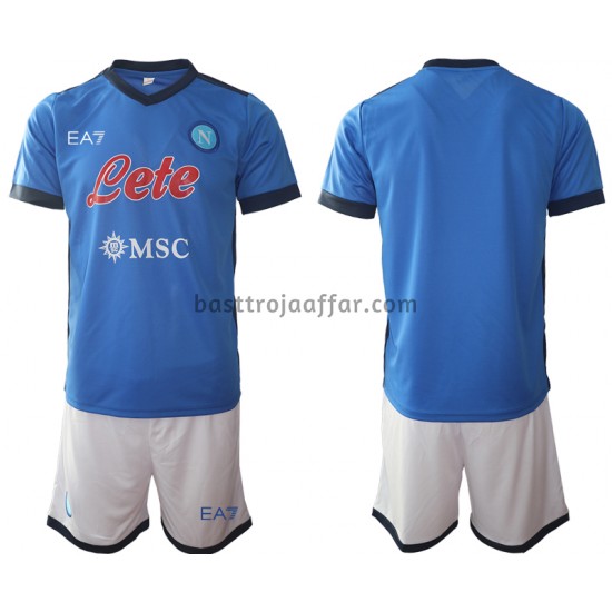 SSC Napoli Barn Hemma Fotbollströja 2021-2022 Kortärmad