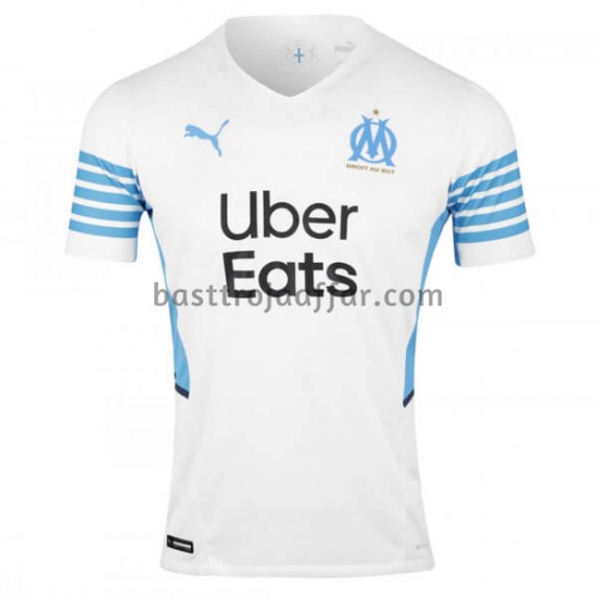 Olympique de Marseille Hemma Fotbollströja 2021-2022 Kortärmad