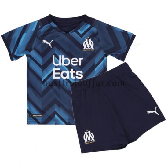 Olympique de Marseille Barn Borta Fotbollströja 2021-2022 Kortärmad