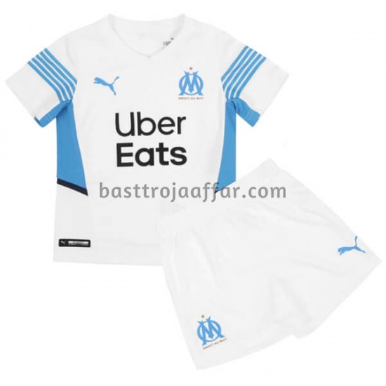 Olympique de Marseille Barn Hemma Fotbollströja 2021-2022 Kortärmad