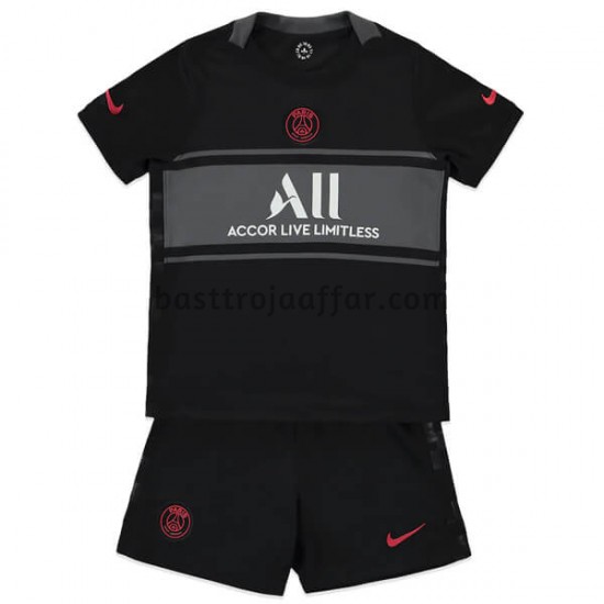 Paris Saint-Germain Barn Tredje Fotbollströja 2021-2022 Kortärmad