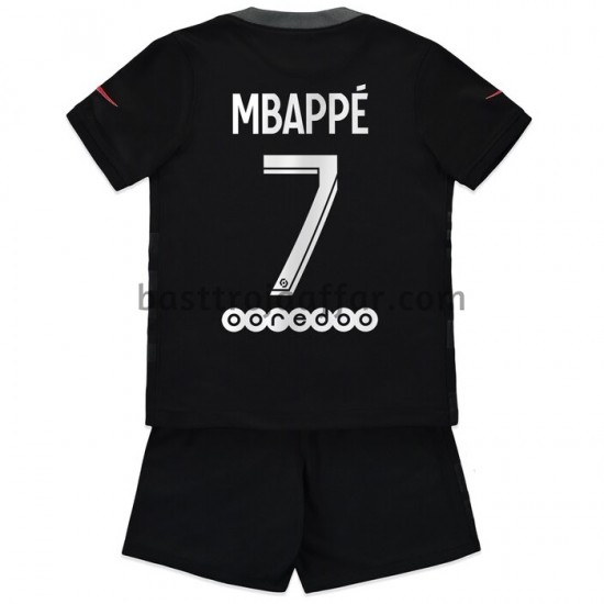 Paris Saint-Germain Kylian Mbappé 7 Barn Tredje Fotbollströja 2021-2022 Kortärmad