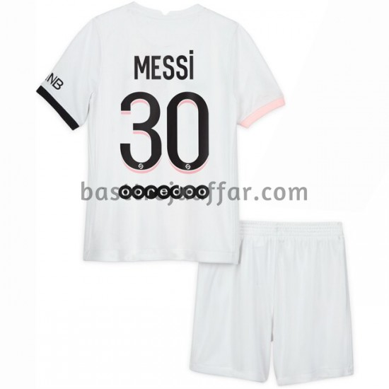 Paris Saint-Germain Lionel Messi 30 Barn Borta Fotbollströja 2021-2022 Kortärmad