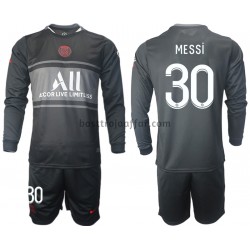 Paris Saint-Germain Lionel Messi 30 Barn Tredje Fotbollströja 2021-2022 Långärmad