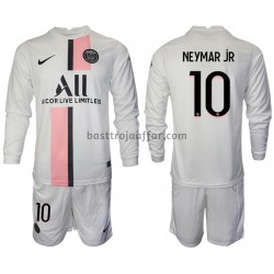 Paris Saint-Germain Neymar JR 10 Barn Borta Fotbollströja 2021-2022 Långärmad
