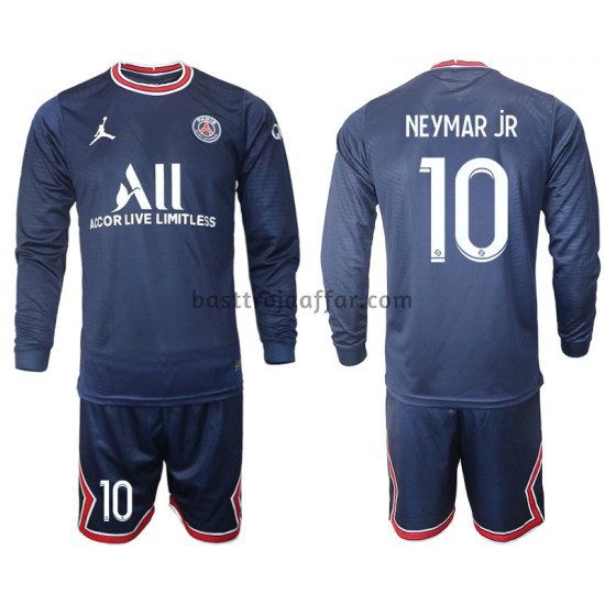Paris Saint-Germain Neymar JR 10 Barn Hemma Fotbollströja 2021-2022 Långärmad