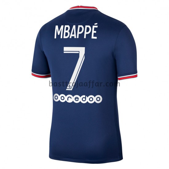 Paris Saint-Germain Kylian Mbappé 7 Hemma Fotbollströja 2021-2022 Kortärmad