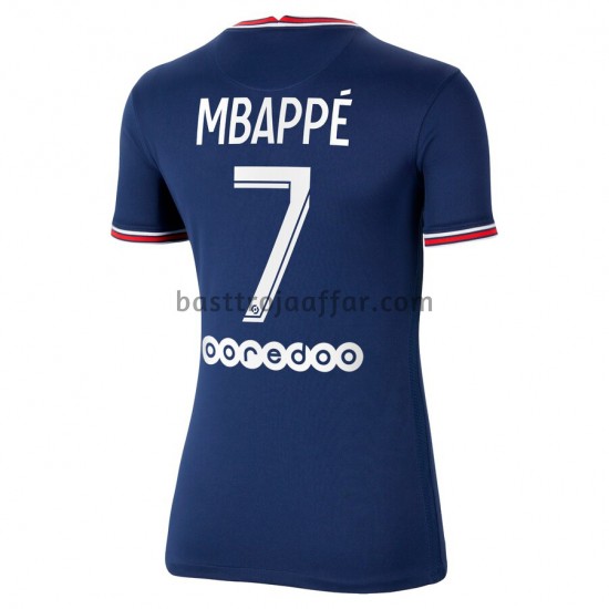 Paris Saint-Germain Kylian Mbappé 7 Dam Hemma Fotbollströja 2021-2022 Kortärmad