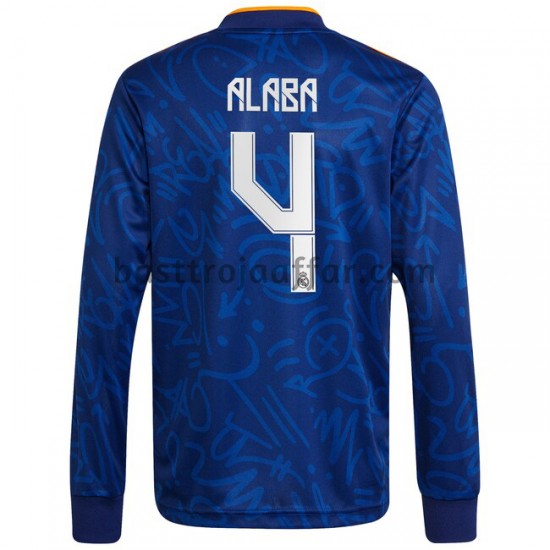 Real Madrid David Alaba 4 Borta Fotbollströja 2021-2022 Långärmad