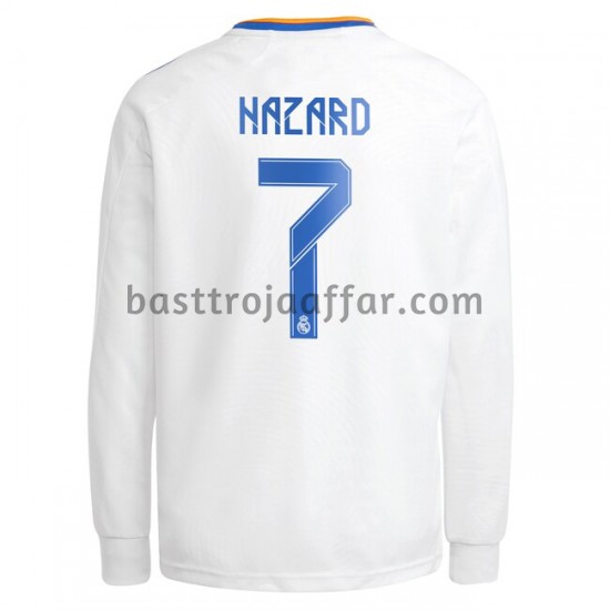 Real Madrid Eden Hazard 7 Hemma Fotbollströja 2021-2022 Långärmad