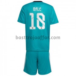Real Madrid Gareth Bale 18 Barn Tredje Fotbollströja 2021-2022 Kortärmad