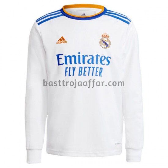 Real Madrid Hemma Fotbollströja 2021-2022 Långärmad