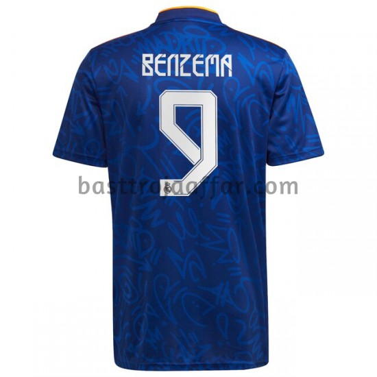 Real Madrid Karim Benzema 9 Borta Fotbollströja 2021-2022 Kortärmad