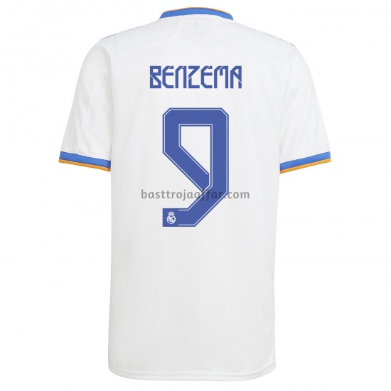 Real Madrid Karim Benzema 9 Hemma Fotbollströja 2021-2022 Kortärmad