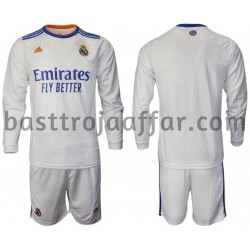 Real Madrid Barn Hemma Fotbollströja 2021-2022 Långärmad