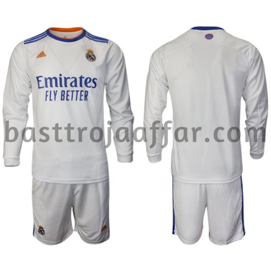 Real Madrid Barn Hemma Fotbollströja 2021-2022 Långärmad