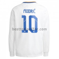 Real Madrid Luka Modrić 10 Hemma Fotbollströja 2021-2022 Långärmad