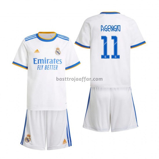 Real Madrid Marco Asensio 11 Barn Hemma Fotbollströja 2021-2022 Kortärmad