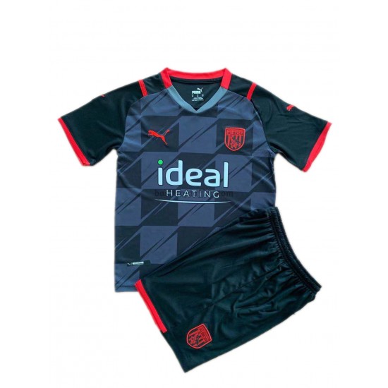 West Bromwich Albion Barn Borta Fotbollströja 2021-2022 Kortärmad