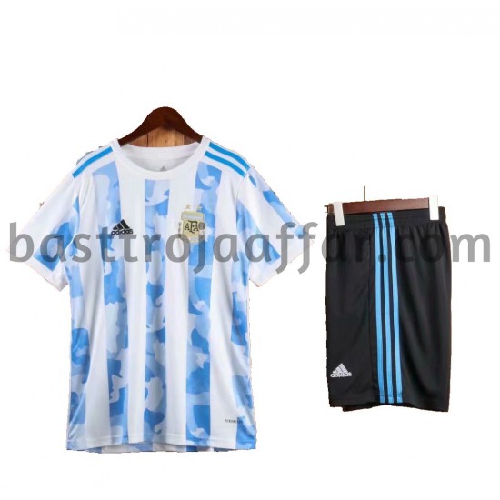 Argentina Barn Hemma Fotbollströja 2021 Kortärmad