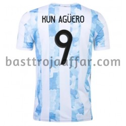 Argentina Kun Agüero 9 Hemma Fotbollströja 2021 Kortärmad