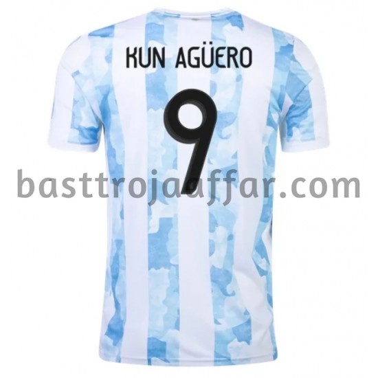 Argentina Kun Agüero 9 Hemma Fotbollströja 2021 Kortärmad