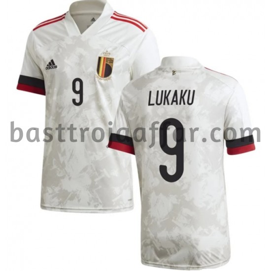 Belgien Romelu Lukaku 9 Borta Fotbollströja EM 2020 Kortärmad