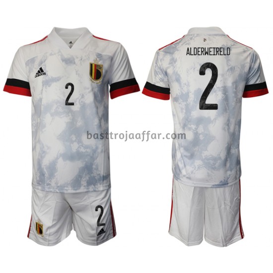 Belgien Toby Alderweireld 32 Barn Borta Fotbollströja EM 2020 Kortärmad