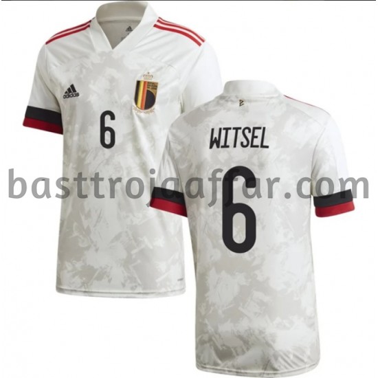 Belgien Witsel 6 Borta Fotbollströja EM 2020 Kortärmad